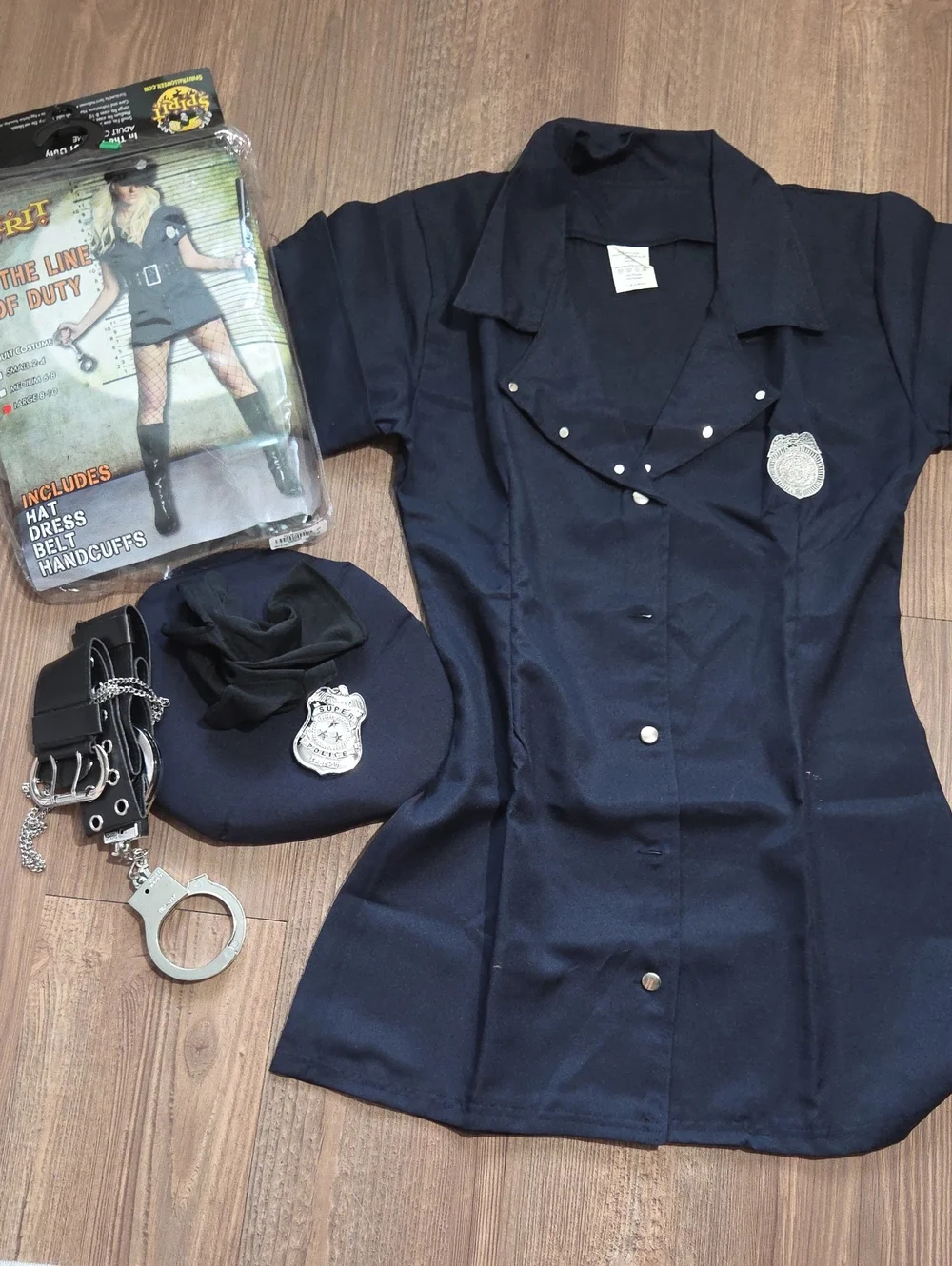 Spirit "In The Line Of Duty" Women's Police Costume - Black - Picture 2 of 3